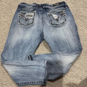 Vigoss Light Blue Distressed Denim capris